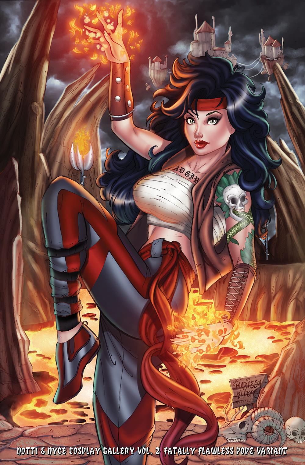 Notti & Nyce Cosplay Gallery Vol. 2 Fatally Flawless Mortal Kombat Liu Kang Homage Variant Cover by Marissa Pope & Gwenaëlle Daligault