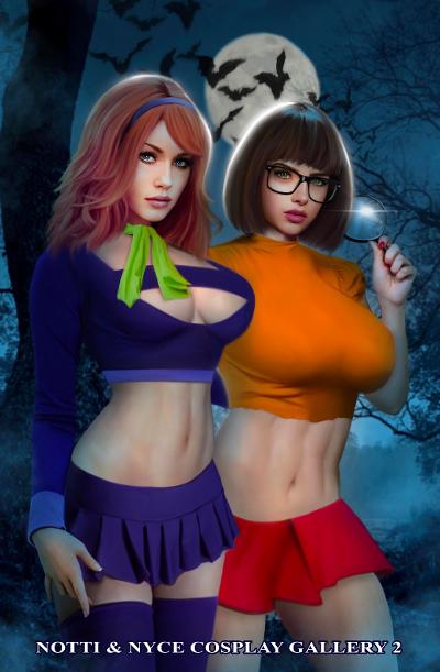 Notti & Nyce Cosplay Gallery Velma & Daphne Nice & Naughty 2 Book Set by Piper Rudich BooKooComix Scooby Doo Exclusive