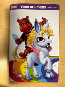 Do You Pooh Pooh Believers Deadpool Unicorn Pooh Homage Variant Cover by Marat Mychaels