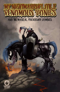 My Nightmarish Little Venomous Ponies & The Magical Friendship Zombies #1 DEATH DEALER Frank Frazetta Homage Trade Dress & Virgin 2 Book Matching Number Set limited to 50 by Jacob Bear BooKooComix Exclusive Editions