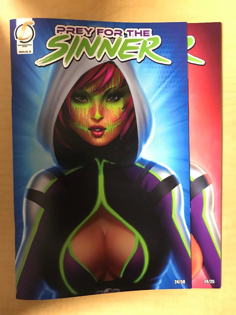 Prey for The Sinner #2 Mike Debalfo Nice & Naughty Topless 2 book Set BooKooComix Exclusive Editions Limited to 25!!!