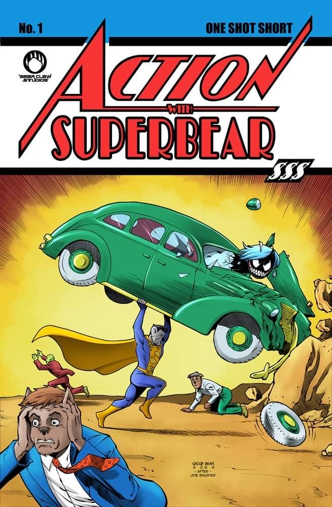 Superbear Action Comics #1 Superman Homage Variant Cover by Jacob Bear One-Shot Short Edition