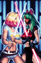 Load image into Gallery viewer, Totally Rad Wars Rebels vs Dark Side Lightsaber Duel Star Wars Cosplay Nice &amp; Naughty 2 Book Variant Cover Set by CB Zane Limited to 50 BooKooComix Exclusive!!!