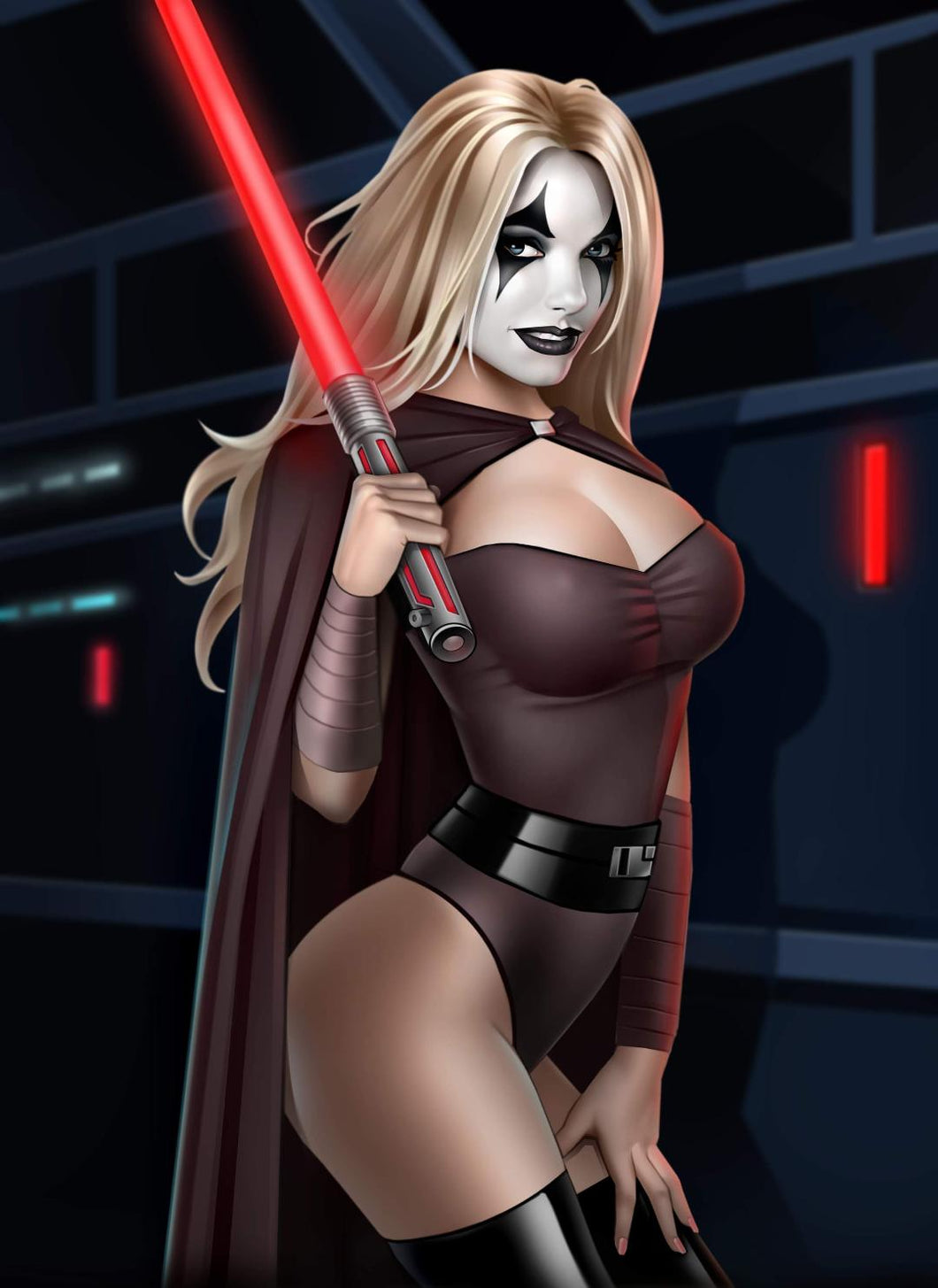 Totally Rad Wars #3 Silence Red Lightsaber Star Wars Cosplay Nice & Naughty 2 Book Variant Cover Set by Keith Garvey
