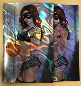 Totally Rad Comics Presents #1 Nice & Naughty Virgin Lava Holo-Foil Jeweled 2 Book Variant Set by Keith Garvey BooKooComix Exclusive Limited to 25!!!