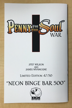 Load image into Gallery viewer, Penny for Your Soul: War #1 NEON Binge Bar 500 JJC Exclusive Variant Cover by Stef Wilson Only 50 Copies Made!!!