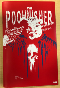 The Poohnisher #1 The Punisher Netflix Joe Quesada Homage RED Variant Cover by Marat Mychaels BooKooComix Exclusive Limited to 50 Serial numbered Copies!!!