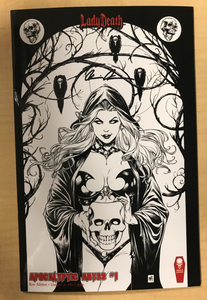 Lady Death: Apocalyptic Abyss #1 RAW Edition Variant Cover by Mike Krome Signed by Brian Pulido w/ COA Limited to Only 400 Copies!!!