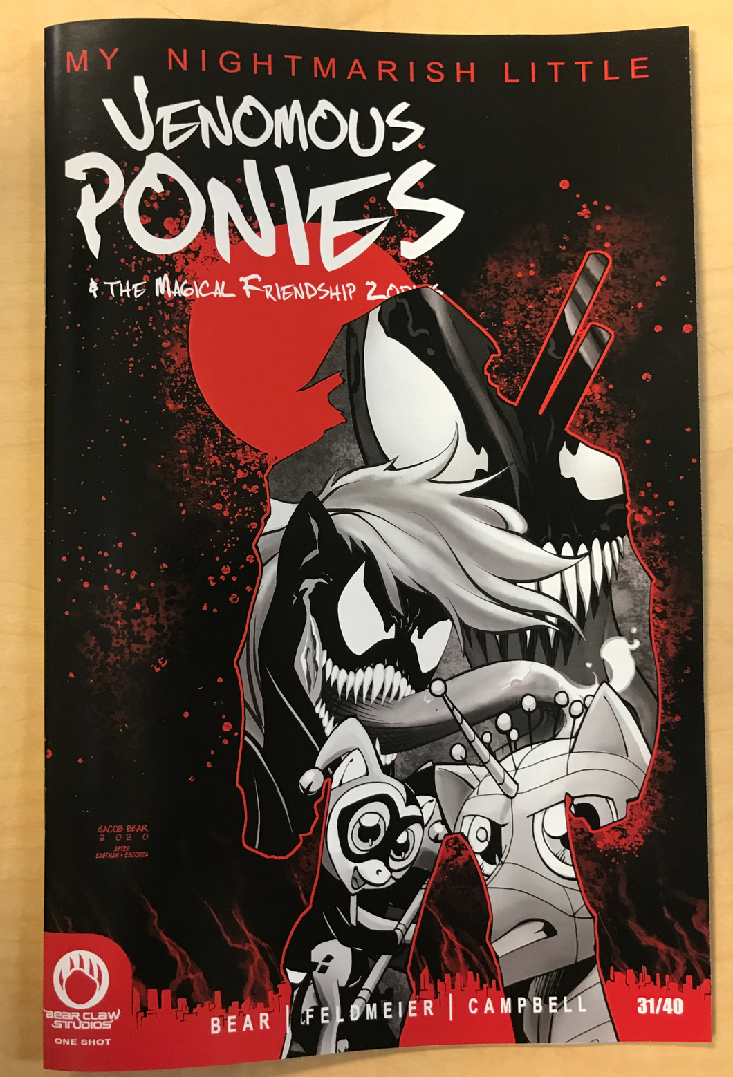 My Nightmarish Little Venomous Ponies & Magical Friendship Zombies #1 TMNT The Last Ronin #1 Eastman & Escorza Homage DRESS Variant Cover by Jacob Bear Strictly Limited to Only 40 Serial Numbered Copies!!!