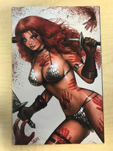 Load image into Gallery viewer, The Invincible Red Sonja #1 Bloody Hands VIRGIN Variant Cover by Nathan Szerdy Comics Elite Exclusive Edition Limited to 500 Copies!!!