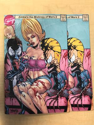 Faro's Lounge Zeldara Mistress of Mars #2 Beavis & Butt-Head Venomized Mash-Up Nice & Naughty Topless 2 Book Set by Jose Varese!!!